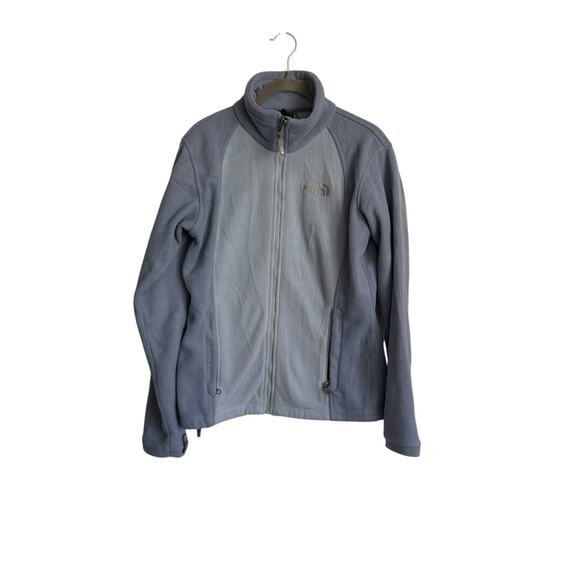 The North Face Women’s Fleece Jacket Size Medium Two Tone Light Blue Full Zip - Picture 1 of 8